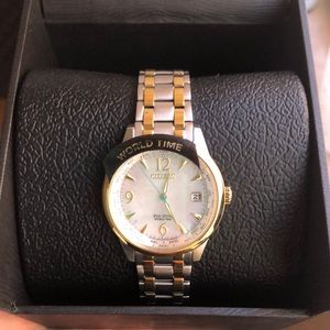 Gold and sliver women’s citizen watch